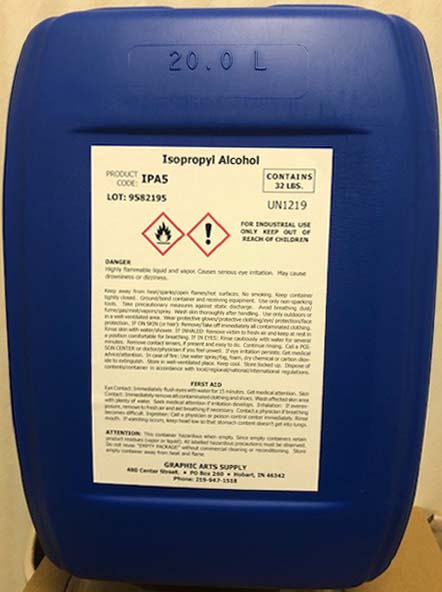 (image for) Isopropyl Alcohol 99% Pure 5 Gallons - UPS HAZMAT SHIPPING - Click Image to Close